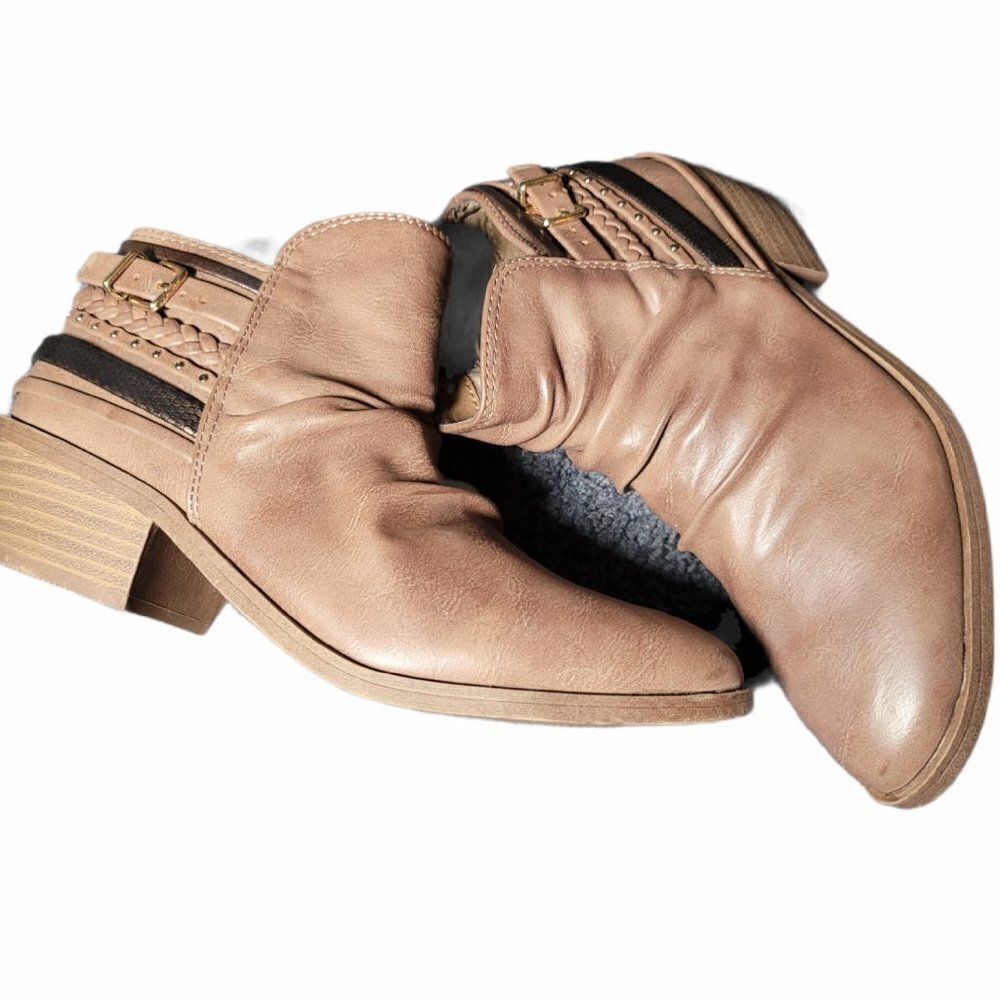 American Heritage Womens Brown Ankle Boots Sz 6.5